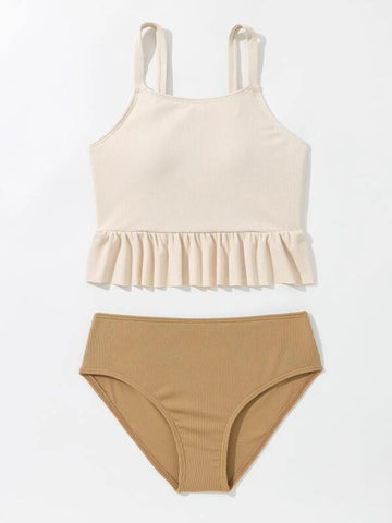 Neutral Dotted One Piece