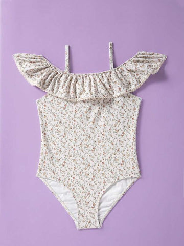 Neutral Dotted One Piece