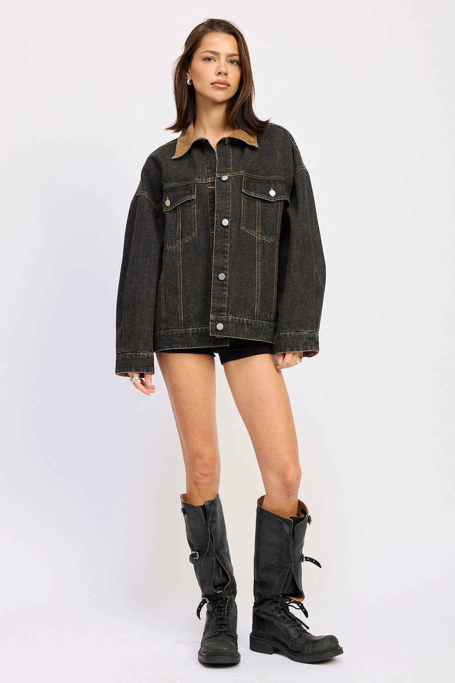 Vintage Black Denim Jacket