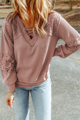 Lace Patchwork Top (2colors)