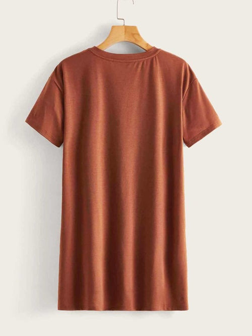 Rust T-Shirt Dress