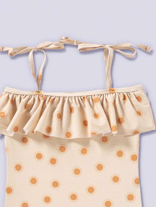 Neutral Dotted One Piece