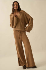 Textured Taupe Pants