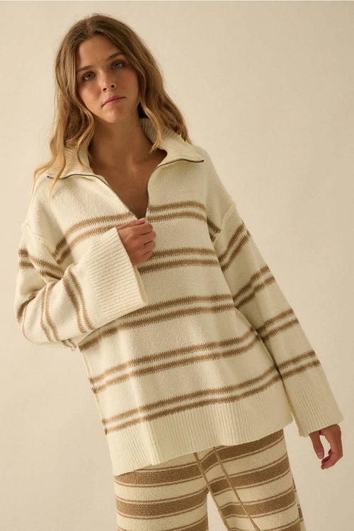 Textured Striped Sweater