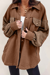 Brown Contrast Shacket