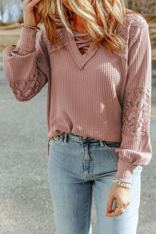 Mauve Fringe Sweater Top