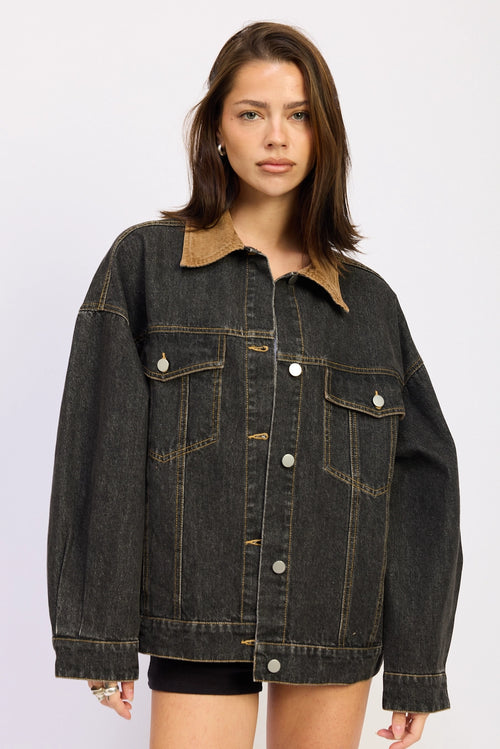 Vintage Black Denim Jacket