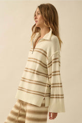Textured Striped Sweater