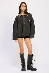 Vintage Black Denim Jacket