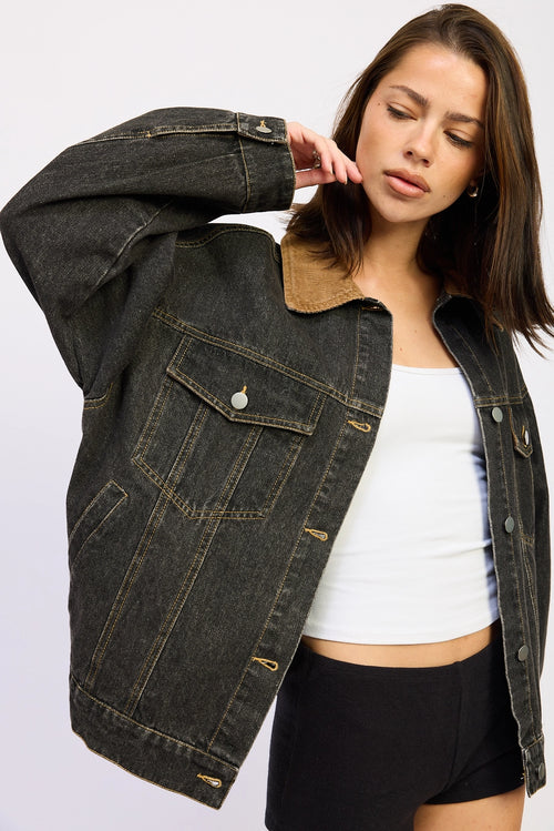 Vintage Black Denim Jacket