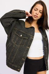 Vintage Black Denim Jacket