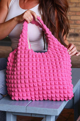 Pink Textured Bag