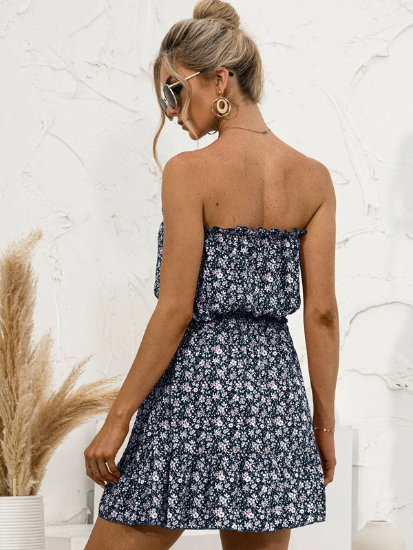 Floral Tube Top Dress