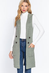 Sleeveless Long Sweater Vest (8 colors)